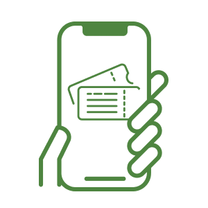 お店でチケット提示